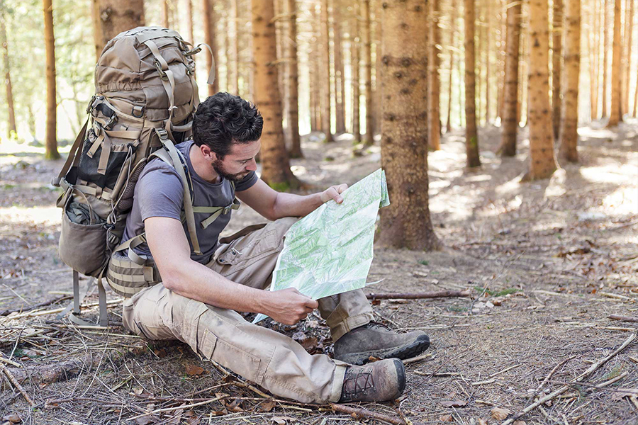 Make small maps of your route and camping area
